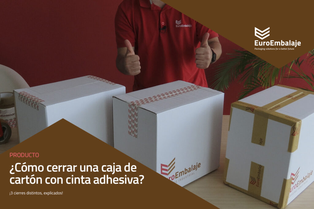 Como cerrar una caja de cartón con cinta adhesiva